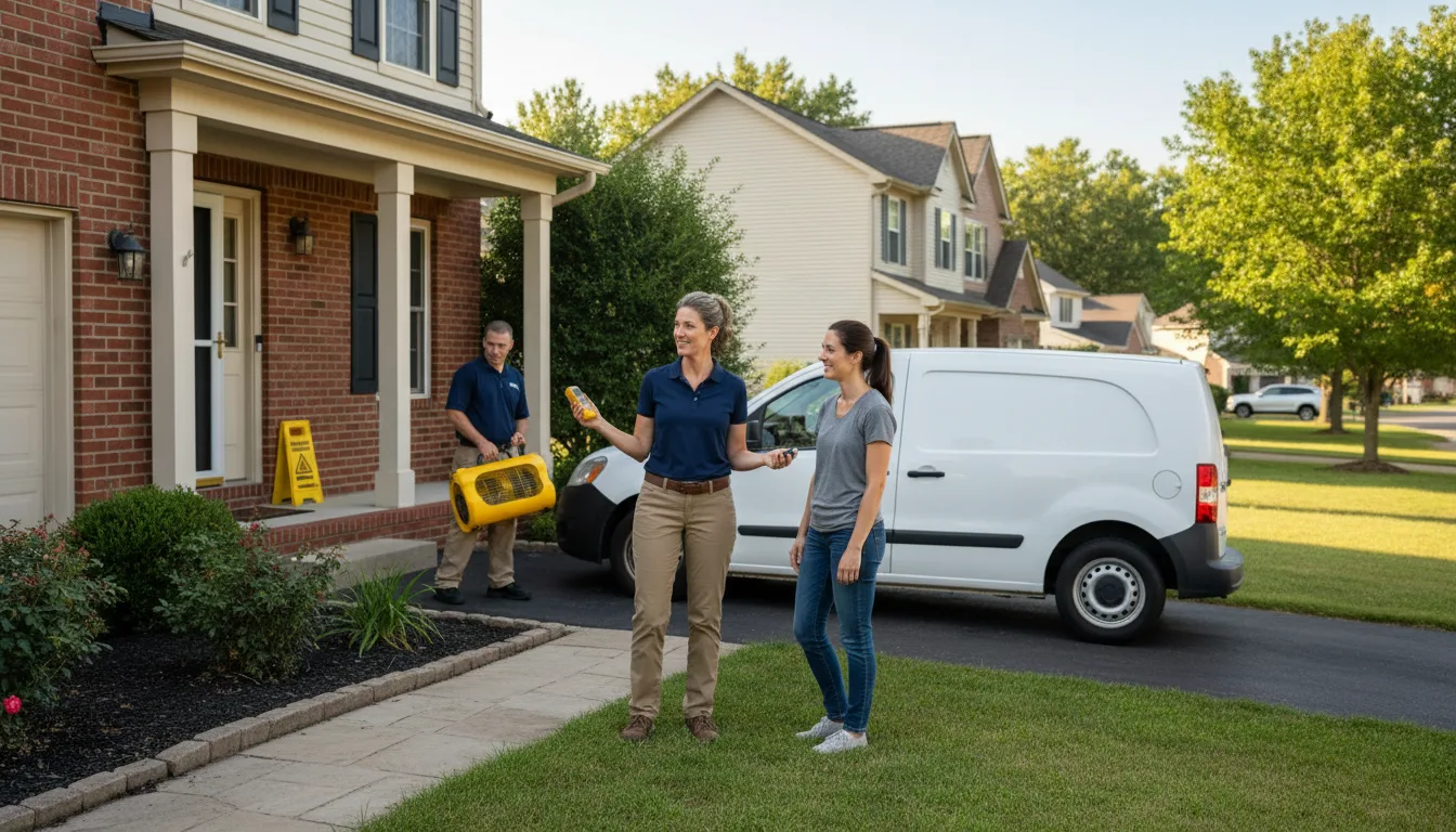 Residential water damage restoration in Grampian, PA